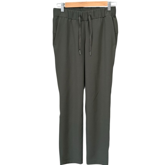 Lululemon On The Fly Luxstreme 27” High Rise Dark Olive Pant W5BLPS SZ 4 - Picture 1 of 6